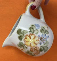 Louisville Stoneware Pitcher Country Flowers Yellow Ceramic Farmhouse 32... - £21.14 GBP
