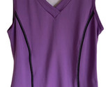Danskin Women Size SP Purple Golf or Tennis Sleeveless V Neck top Purple  - £9.32 GBP