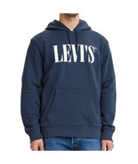 Levi&#39;s Authentic Graphic Hooded Sweatshirt Navy Men&#39;s Sz M-XL NWT - $30.26