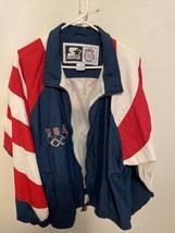 Vtg. Selten 1996 USA Adler Olympiade Team Starter Windjacke Jacke Herren XL - £115.74 GBP