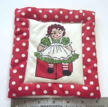  Hand Made Raggedy Ann Red Pot Holder Hot Pad - $16.99