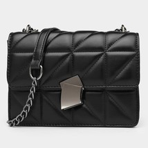 Women Handbags Design Rhombic PU Leather Crossbody Bags Chain Small Messenger Ba - £28.87 GBP