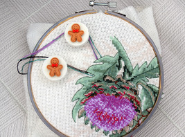 Cross stitch pattern holder needle minder for embroidery Magnetic floss ... - $20.90
