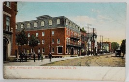 PA Carbondale Pennsylvania Hotel Harrison and North Main St Postcard S13 - £9.37 GBP
