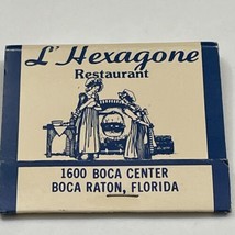 Vintage Matchbook Cover  Le Hexagon Restaurant  Boca Raton, Florida  gmg - £10.15 GBP