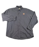 Cutter Buck Mens XL Navy Check Auburn Tigers Cotton Long Sleeve Button Down - £16.43 GBP