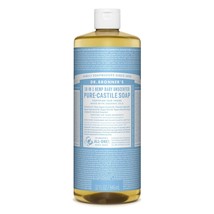 Dr. Bronner&#39;s - Pure-Castile Liquid Soap (Baby Unscented, 32 ounce, 2-Pack) - Ma - £55.14 GBP