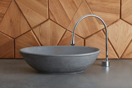 V_62 Bathroom Sink | Concrete Sink | Round Sink | Bathroom Vessel Sink |... - £371.15 GBP