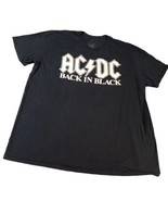 AC/DC Men’s Back In Black T-Shirt White Lettering Graphic Tee Size 2XL 2020 - £7.41 GBP