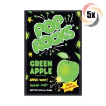 5x Packs Pop Rocks Green Apple Flavor Popping Candy .33oz ( Fast Shipping! ) - £8.27 GBP