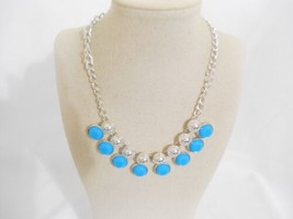 Charter Club Silver Tone Multi-Stone Large Link Collar Necklace R945 $34 - £13.19 GBP