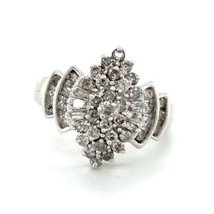 10K White Gold 1/2 ctw Diamond Ring 5.0g Size 8 - $931.00