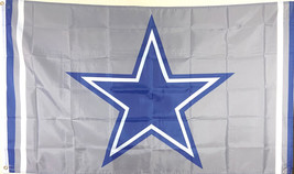 Dallas Cowboys 3x5' FLAG/(GRAY) Brass Grommets IN/OUTDOOR-100 D POLY-NEW - £7.82 GBP