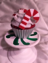 Hallmark 2022 Holiday Merry Mint Candy Cane Peppermint Xmas Cupcake Ornament - £31.86 GBP