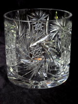 Genuine BOHEMIAN CRYSTAL 6&quot; Ice / Champagne Chiller Bucket Pinwheel Pattern - $51.58