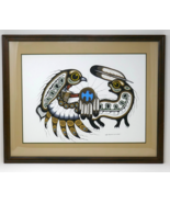 Lloyd Kakepetum 1982 Indigenous Vintage Native Framed Art - $532.45 CAD