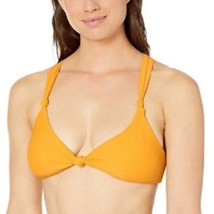 bar III Womens Like It or Knot Ribbed Bikini Top Color Marigold Size Medium - £31.34 GBP