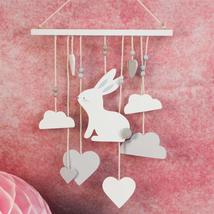 MDF Bunny Mobile Nursery Decoration Unisex New Baby Gift - $11.99