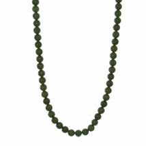 0.4&quot; China Certified Nature Hetian Nephrite Jade Women&#39;s Dark Green Round Beads  - £94.89 GBP