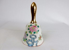 Vintage Porcelain Bell, Napcoware, Hand Painted Floral Pattern, Japanese Import - £11.71 GBP