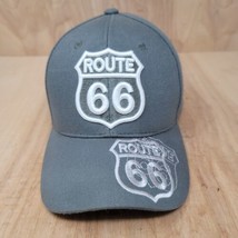 Route 66 Cap Gray Strap Back Mens Adjustable Baseball Hat - £8.49 GBP