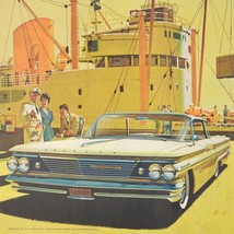 1959 Pontiac Bonneville shipping yard  | 24x24 inch POSTER | vintage Luxury car - £16.05 GBP
