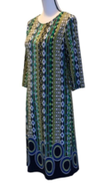 Voir Voir Women&#39;s Geometric 3/4 Sleeve Dress Size 12 Multicolor - £18.36 GBP