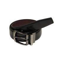 Men&#39;s VALENTINI Plain Leather Belt Pin Buckle Reversible SW63 Black or B... - $29.99