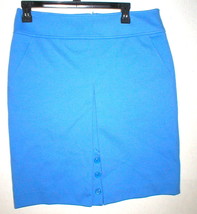 NWT $348 Worth New York 6 Womens Skirt Cornflower Blue Bright Textured USA Work - £271.00 GBP