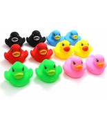 12 Pcs Float Rubber Duck Ducky Baby Bath Toy for Kids Assorted Colors - £8.08 GBP