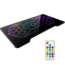 VIVO Black 48&quot; x 24&quot; Solid Table Top with RGB Lighting for Gaming Desks - £172.98 GBP