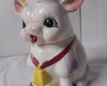 1950 Elsie The Cow Ceramic Sugar Bowl Hair Bow Purple Happy Face Anthrop... - $19.79