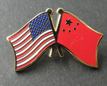 CHINA PEOPLE&#39;S REPUBLIC OF PRC CHINESE USA COMBO FLAG LAPEL PIN BADGE 1 ... - £4.53 GBP