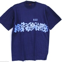 NAU T Shirt VTG NOS Heavy 100% Cotton 1970s L Blue Skater Indie Never Worn - $46.84