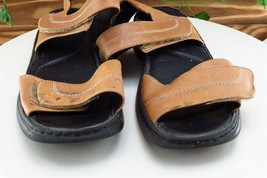 Josef Seibel Sz 40 M Brown Ankle Strap Leather Women Sandals - £13.25 GBP