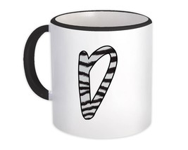 Monogram Letter D : Gift Mug Zebra Letter Initial ABC Animal Print Gift - $15.90