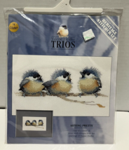 Valerie Pfeiffer Trios Cross Stitch Kit Sitting Pretty Birds Heritage NEW - $29.66