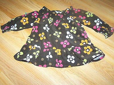 Primary image for Infant Size 3-6 Months Gymboree Brown Floral Long Sleeve Top Shirt Corduroy EUC