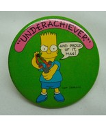 1989 The Simpsons BART UNDERACHIEVER 2&quot; PIN Collectible BUTTON NEW - $14.85