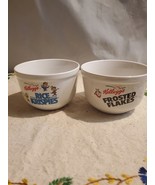 Vintage 1999 Set Of 2 Kellogg’s Cereal Bowls Frosted Flakes &amp; Rice Krispies - $33.90 CAD