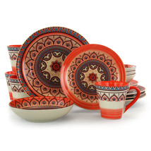 lama Zen Rust Mozaik 16 Piece Dinnerware Set - £88.21 GBP