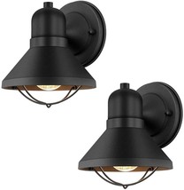 Farmhouse Outdoor Light Fixture Industrial Wall Sconce Black Exterior Me... - £46.86 GBP