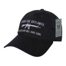If Guns are Outlawed AR-15 Rifle Patriotic Relaxed Fit Hat Black Tactical Cap - £14.85 GBP