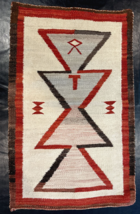 Authentic Early Navajo Hand Crafted Textile Tapestry Rug Wall Hanging Es... - $989.59