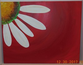 Original Oil Painting On Canvas 16&quot; x 20&quot; Floral Abstract Art #2 - $33.47