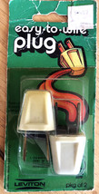 Vintage 2 Pack Leviton Easy to Wire Plugs vintage 1250 W ivory Plugs USA... - £6.69 GBP