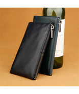 Retro Genuine Calf Leather Hand-Made Light Wallet Cash Bill Purse Card C... - £22.09 GBP