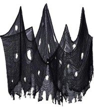 Black Halloween Creepy Cloth(40 x 236 Inch) Gauze Cloth Spooky Fabric - £8.33 GBP