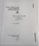 John Deere Installation Instructions BH81643 45 52 Header Height Control... - €17,10 EUR