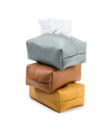 Genuine Leather Tissue Box Cover Home Decor Storage For Tissue Holder Pa... - £14.93 GBP